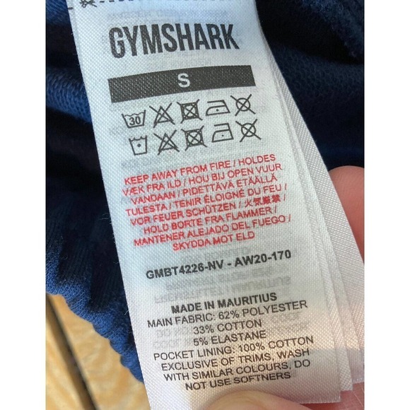 NWT Gymshark Fit Tapered Bottom Sweatpants Size Small Women's Navy - Picture 5 of 9